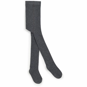 Special Surprise Sale Bonton Dark Heather Grey Tights Rib