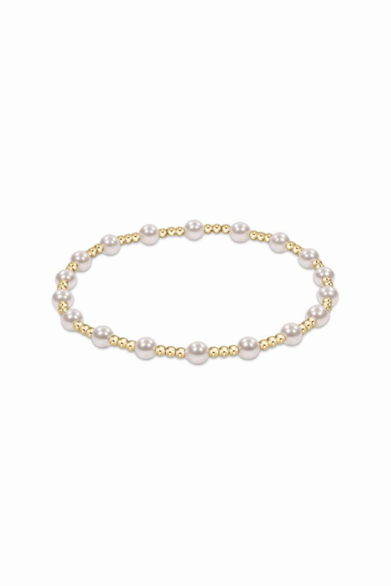 Hot Sale Alert Limited Offer Alert Egirl Classic Sincerity Pattern 4Mm Bead Bracelet - Pearl