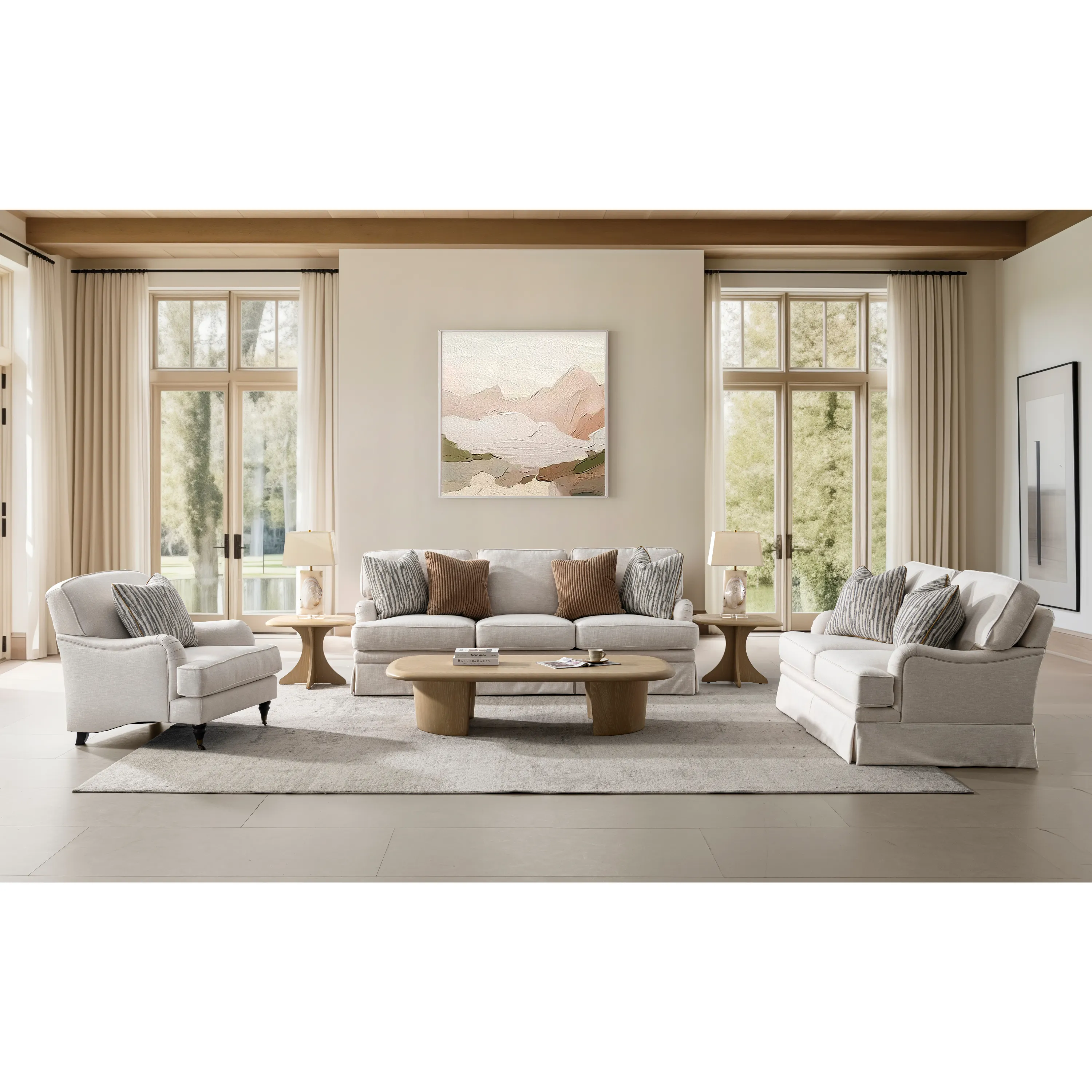 elAmor Cream Accent Chair