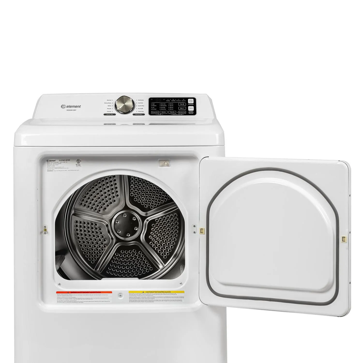 Element Appliance ETD7027GCW Element Electronics 7.0 Cu. Ft. Front Load Gas Dryer - White (Etd7027Gcw)