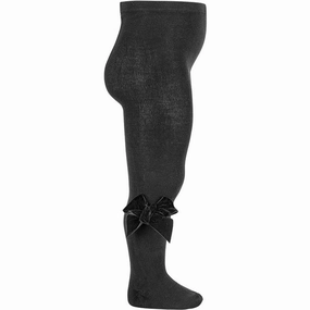 Best Deal Today Today Only Discount Cndor Black Cotton Tights W. Bow