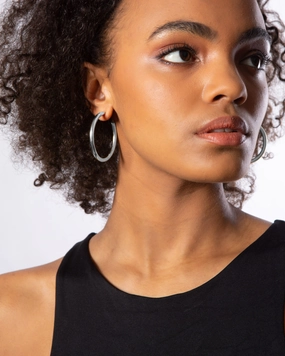 Tilly Sveaas Classic 4Cm Silver Hoops Todays Hot Pick Save Big Online