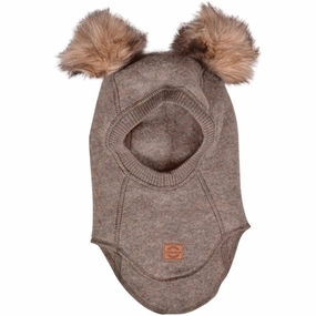 Hot Item Clearance Save Today Event Mikk-Line Wool Balaclava With Pom Pom Melange Denver
