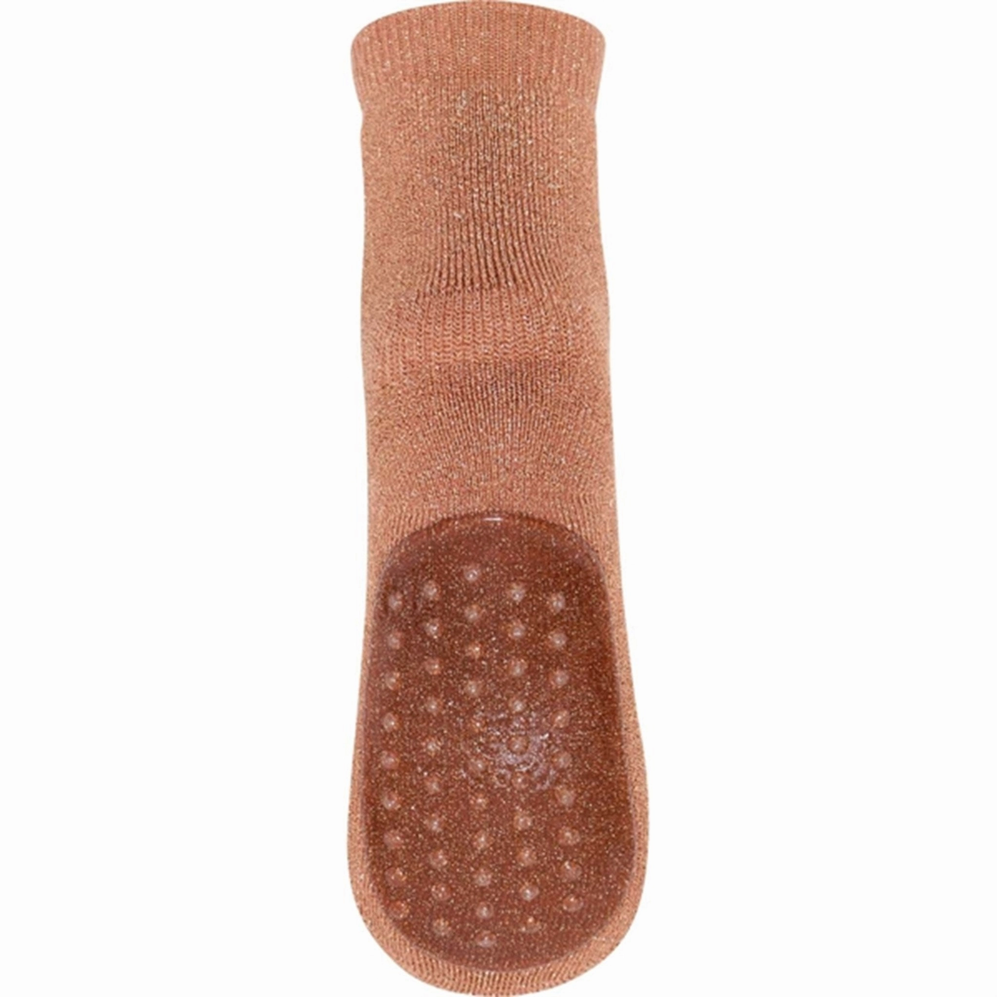 Mp 79208 Celina Socks With Anti-Slip 2315 Metallic Glitter Copper Brown Shop & Grab Savings