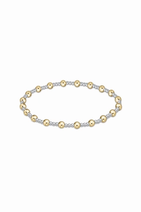 Todays Steal Must-Have Deals Extends Classic Sincerity Pattern 4Mm Bead Bracelet - Mixed Metal