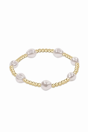 Clearance Event Alert Extends Admire Gold 3Mm Bead Bracelet - Pearl
