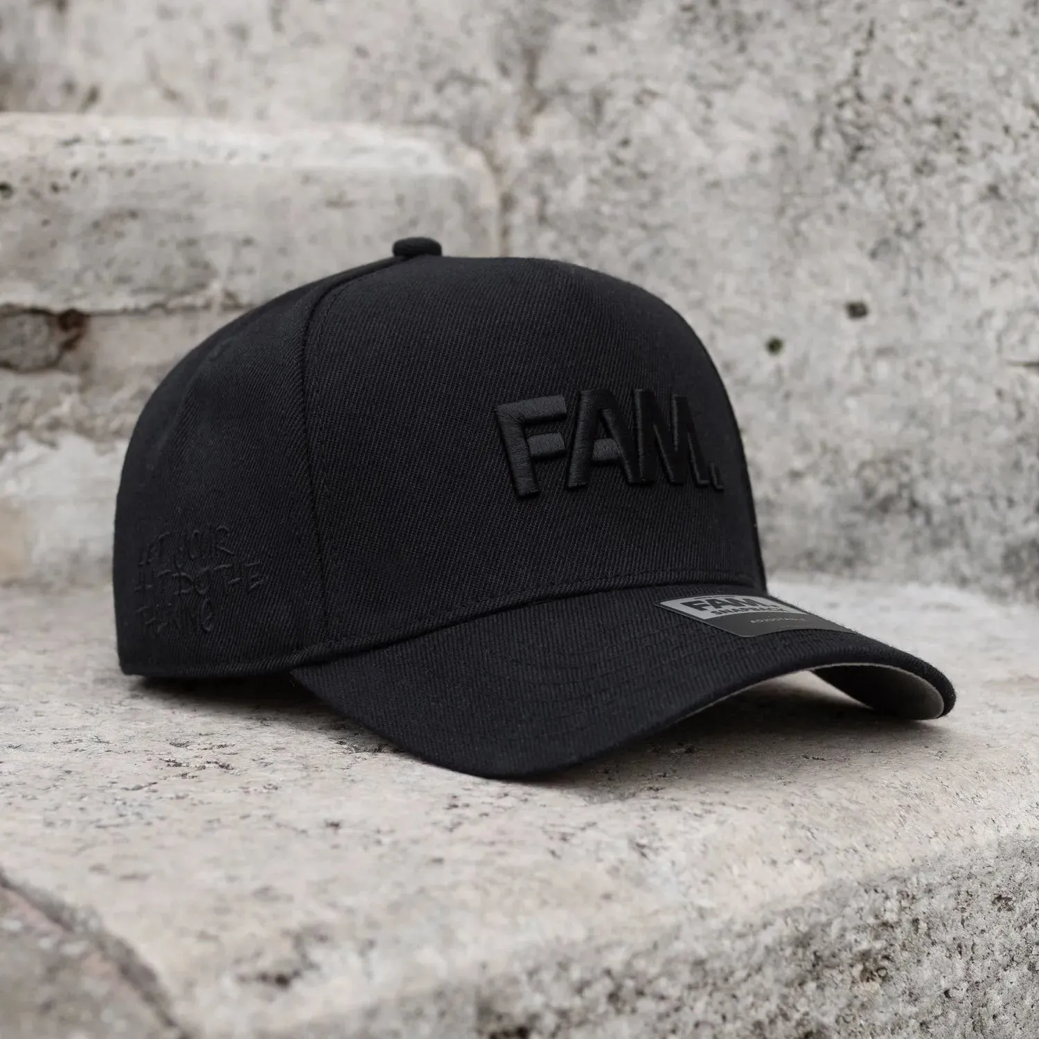 Fam.Cap Core Black On Black Snapback /Grey Uv Special Price Offer Trending Today Steal