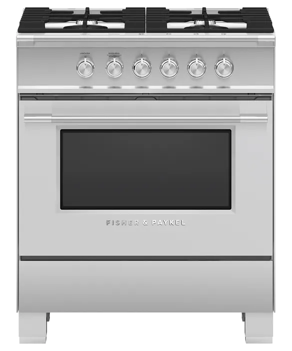 Fisher & Paykel 30" 4 Burner Classic Gas Range - Stainless Steel - OR30SCG4X1