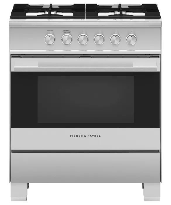 Fisher & Paykel 30" 4 Burner Contemporary Gas Range - Stainless - OR30SDG4X1