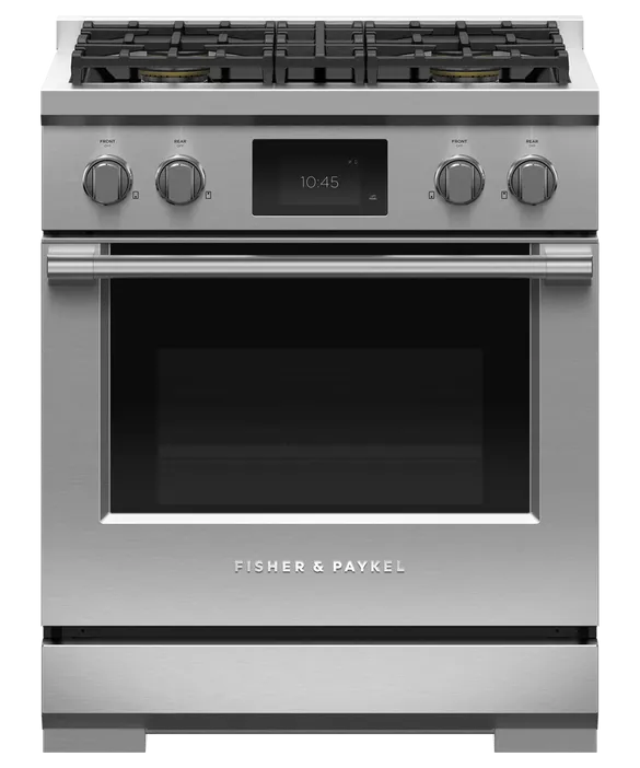 Fisher & Paykel 30" 4 Burner Professional Dual Fuel Range Natural Gas - Stainless - RDV3-304-N