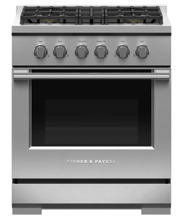 Fisher & Paykel 30" 4 Burner Professional Gas Range LPG - Stainless - RGV3-304-L