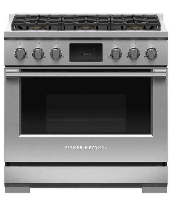 Fisher & Paykel 36" 6 Burner Professional Dual Fuel Range Natural Gas - Stainless - RDV3-366-N