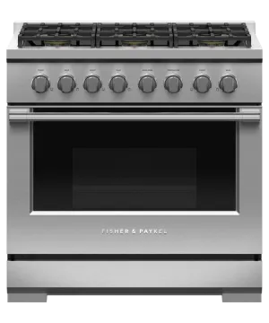 Fisher & Paykel 36" 6 Burner Professional Gas Range Natural Gas - Stainless - RGV3-366-N
