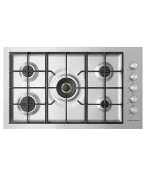 Fisher & Paykel 36" Contemporary Gas Cooktop Natural Gas Flush Fit - Stainless - CG365DNGRX2 N