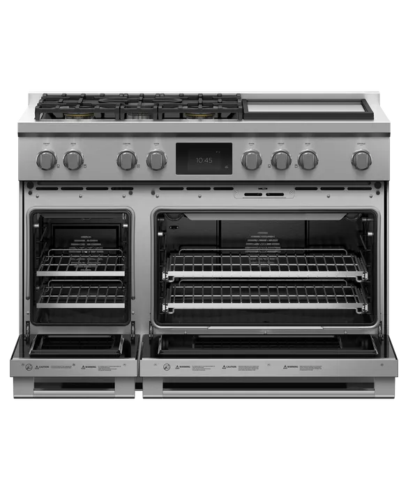 Fisher & Paykel 48" 5 Burner Professional Dual Fuel Range With Griddle Natural Gas - Stainless - RDV3-485GD-N