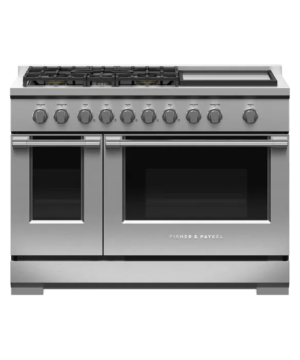 Fisher & Paykel 48" 5 Burner Professional Gas Range LPG - Stainless - RGV3-485GD-L