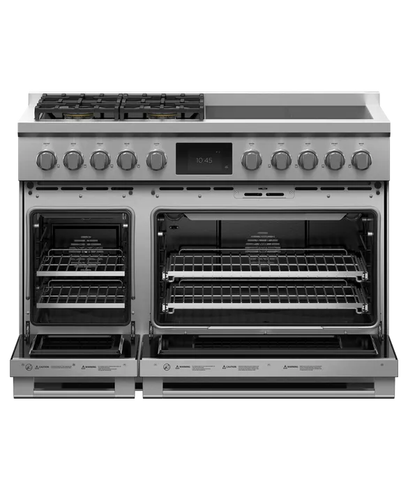 Fisher & Paykel 48" Hybrid Range 4 Zone Induction and 4 Burner Professional Gas Range LPG - Stainless - RHV3-484-L