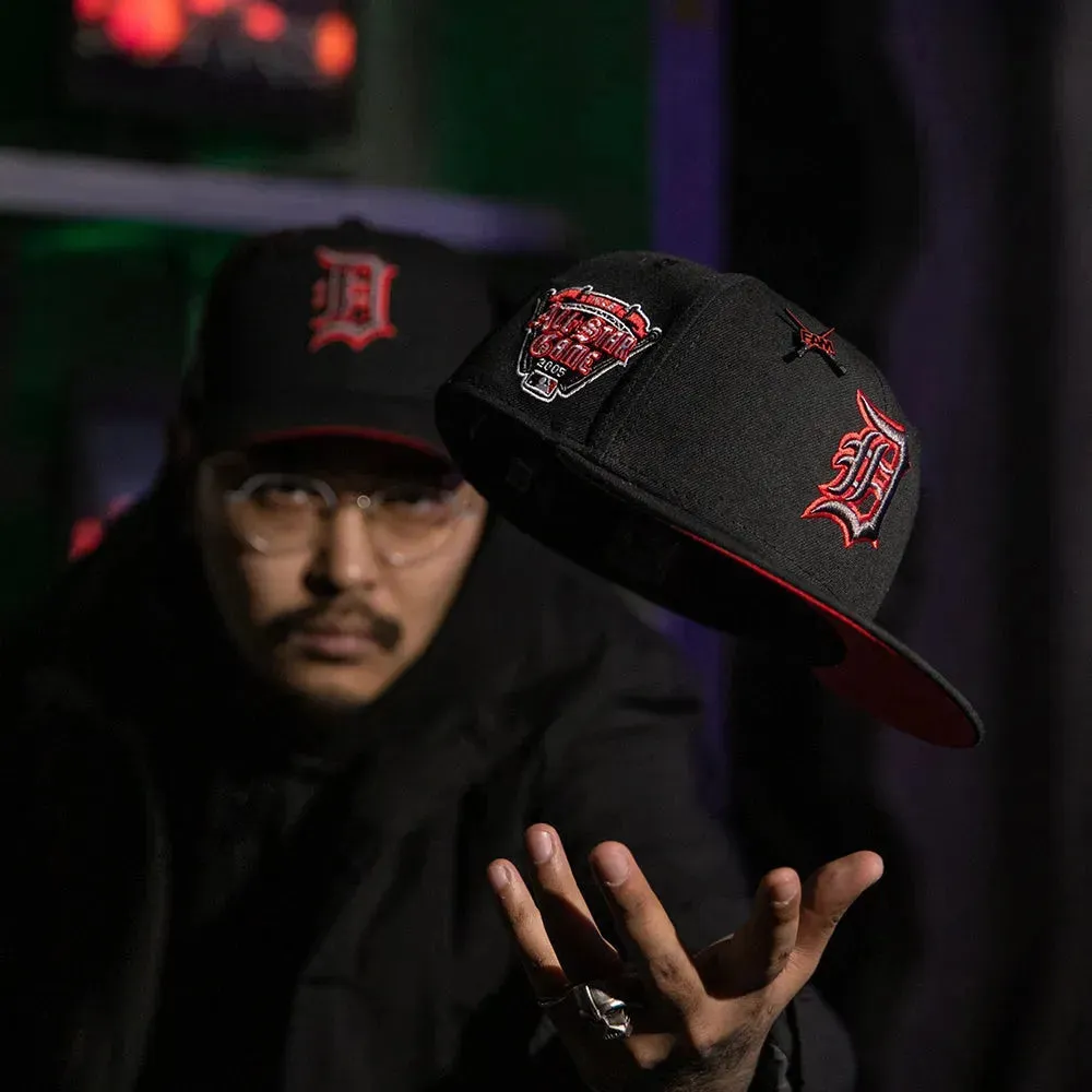 Limited Stock Deals Limited Time Steal New Era 59Fifty Mlb Detroit Tigers All Star Game 2005 Black / Red Uv Fitted Cap