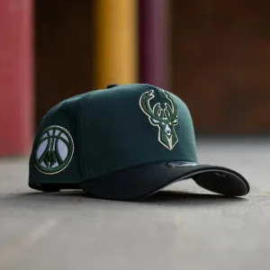 Save Big Today New Era 9Forty A-Frame Nba Milwaukee Bucks Two Tone / Grey Uv Snapback