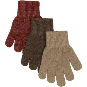 Mikk-Line Apple Butter-Chocolate Chip-Doeskin Magic Gloves 3 Pack With Lurex Shop Smart & Save