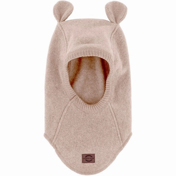 Dont Wait! Save Today Mikk-Line Cotton Fleece Balaclava With Ears Warm Taupe