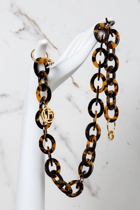 Exclusive Deal Inside Biggest Savings Now Oval Link Acetate Chain In Tortoise Shell