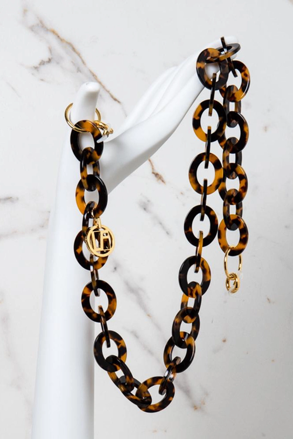 Exclusive Deal Inside Biggest Savings Now Oval Link Acetate Chain In Tortoise Shell