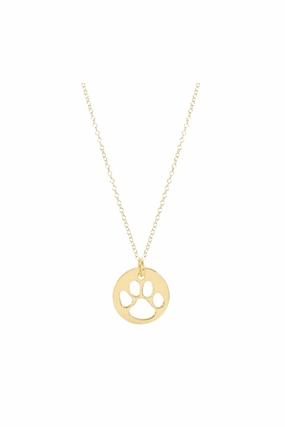 Online Exclusive Offer Todays Hot Savings 16" Necklace Gold - Paw Print Gold Disc