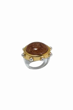 Clear Gold Polished Gold Sandstone Ring Clearance Steal Today Limited Stock Alert