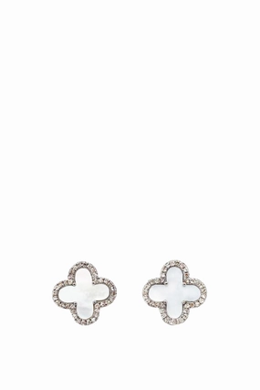 Mother Of Pearl Clover Studs Ve340 Limited Stock Alert