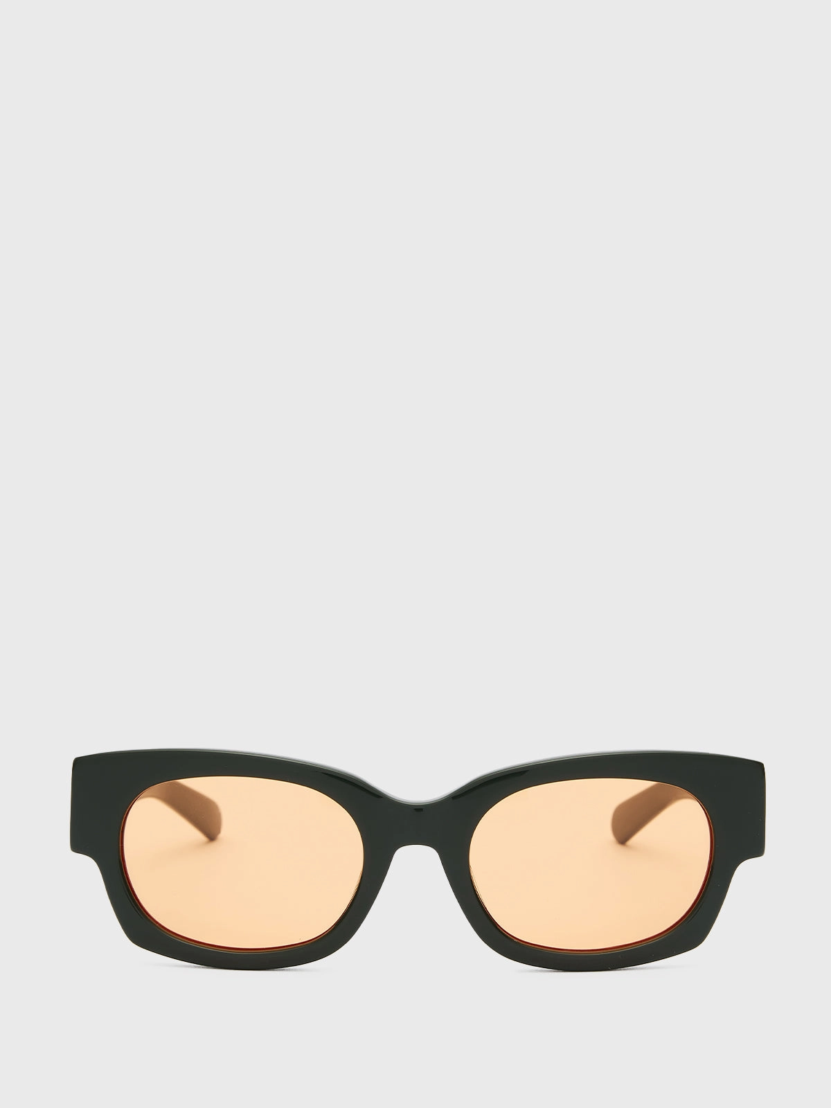 Online Exclusive Savings Flatlist X Sunflower Shade 01 Sunglasses In Forest Green And Solid Orange Lens
