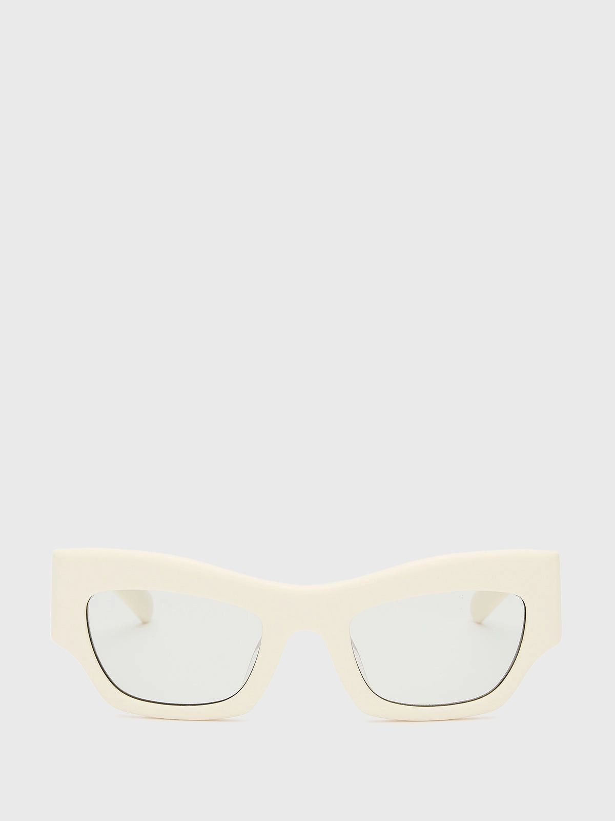 Hot Pick Sale Grab & Save Today Flatlist X Sunflower Shade 03 Sunglasses In Solid Cream White And Transparent Grey Lens