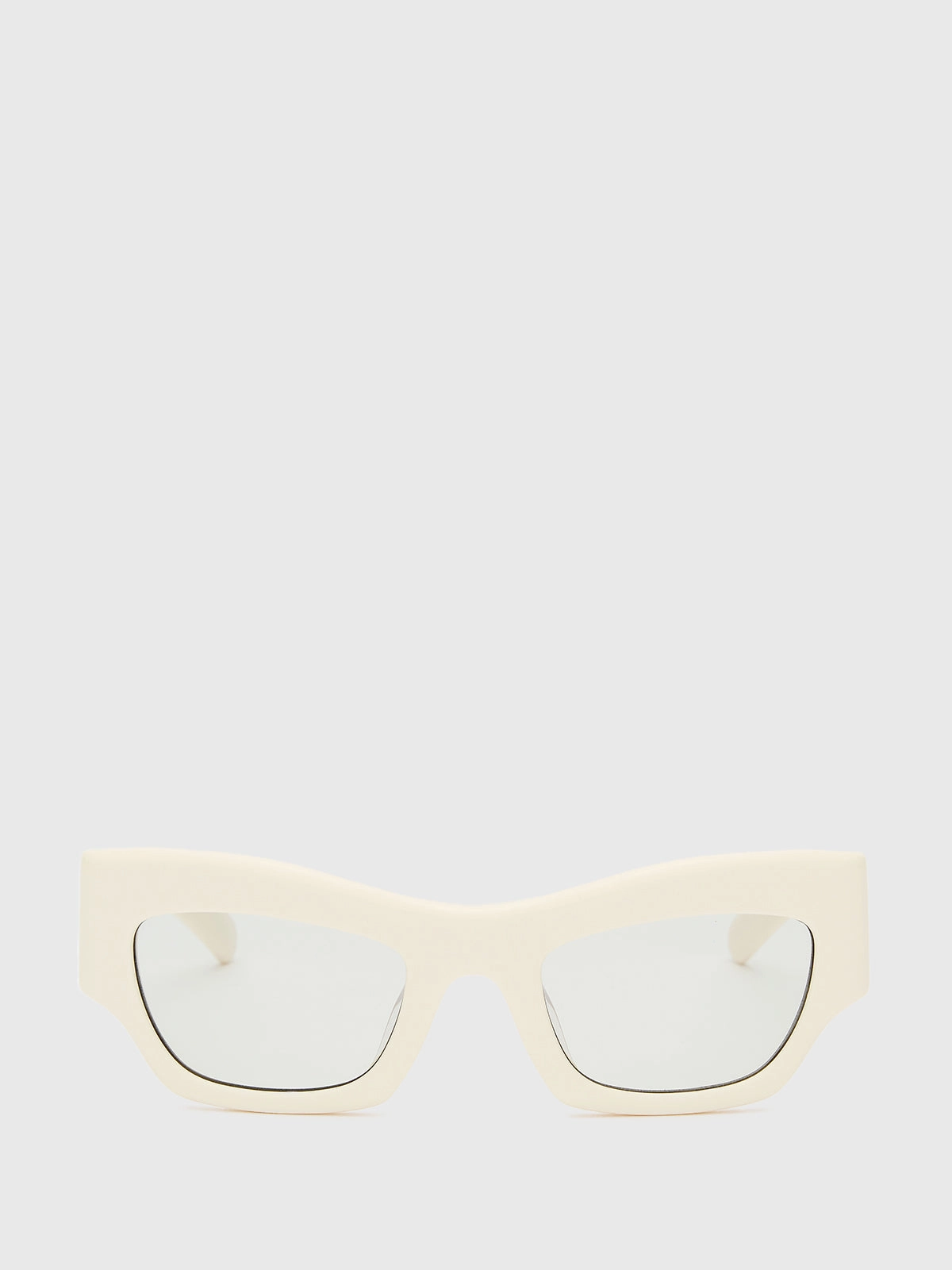 Today Only Savings Flatlist X Sunflower Shade 03 Sunglasses In Solid Cream White And Transparent Grey Lens