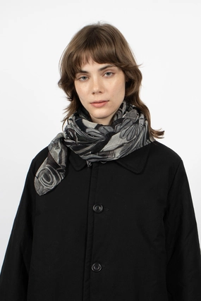 Limited Stock Alert Floral Square Scarf Grey