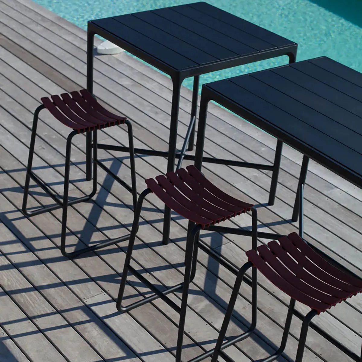 Four Rectangular Outdoor Bar Table