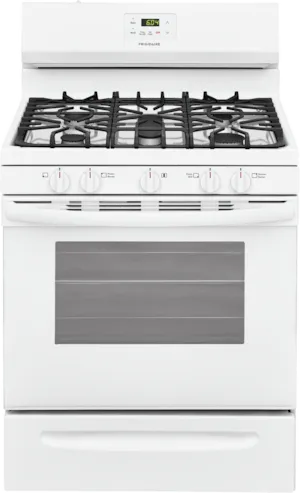 Frigidaire 30" Free Standing Gas Range Manual Clean 5 Burner - White - FCRG3052AW