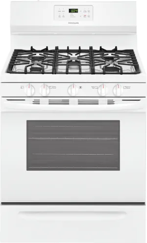 Frigidaire 30" Free Standing Gas Range Self Clean 5 Burner - White - FFGF3054TW
