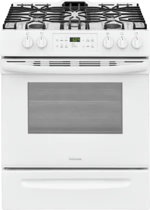 Frigidaire 30" Slide-In Gas Self Clean - White - FFGH3054UW