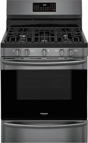 Frigidaire Gallery 30" Free Standing Gas Range Self Clean True Convection - Black Stainless - GCRG3060AD