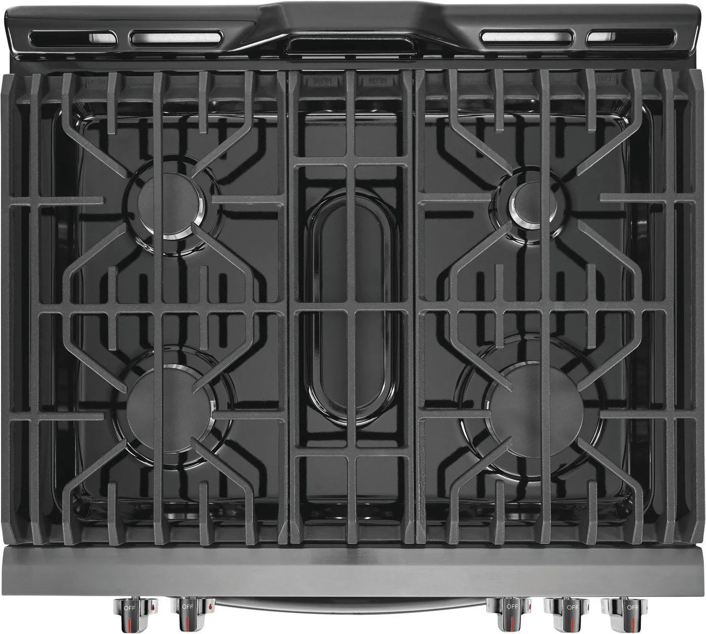Frigidaire Gallery 30" Slide-In Gas Range Self Clean - Black Stainless - FGGH3047VD
