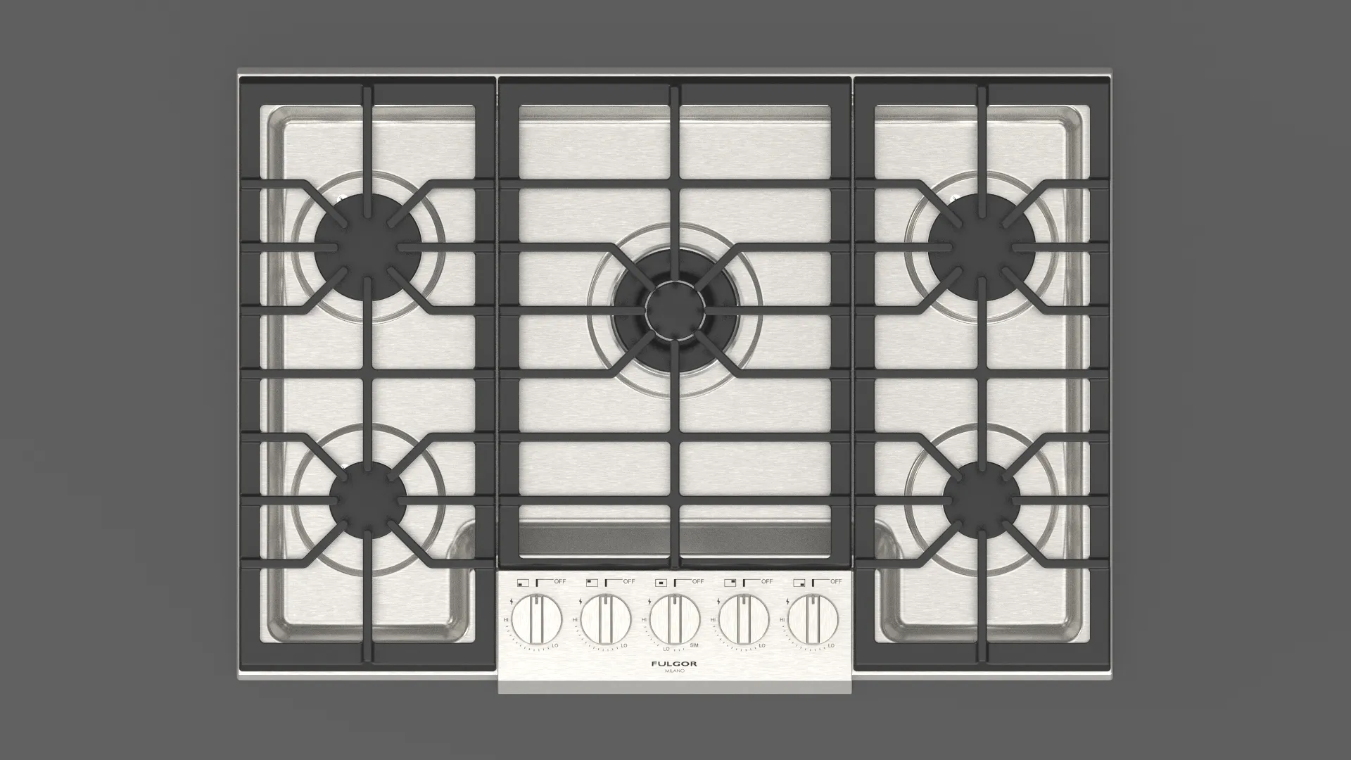 Fulgor Milano 400 Series 30" Pro Gas Cooktop - Stainless - F4PGK305S1
