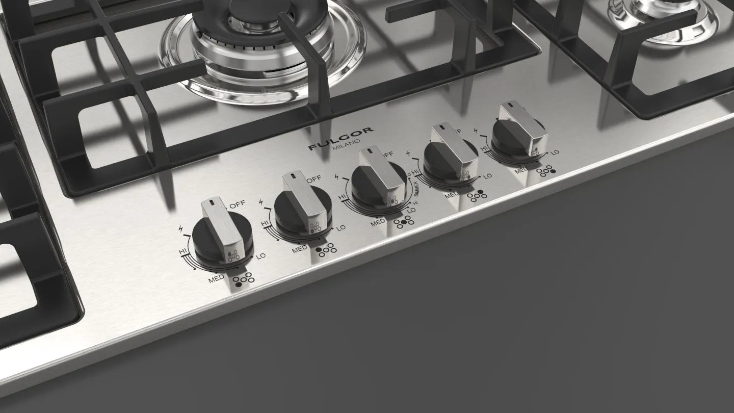 Fulgor Milano 400 Series 36" Gas Cooktop - Stainless - F4GK36S1