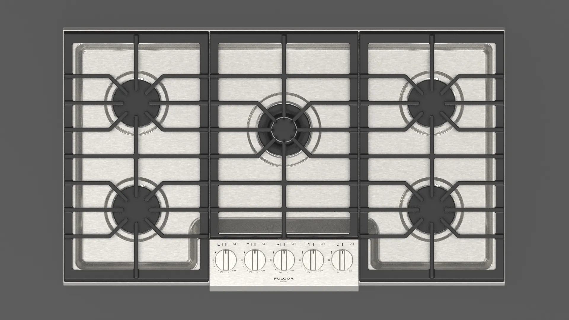 Fulgor Milano 400 Series 36" Pro Gas Cooktop - Stainless - F4PGK365S1