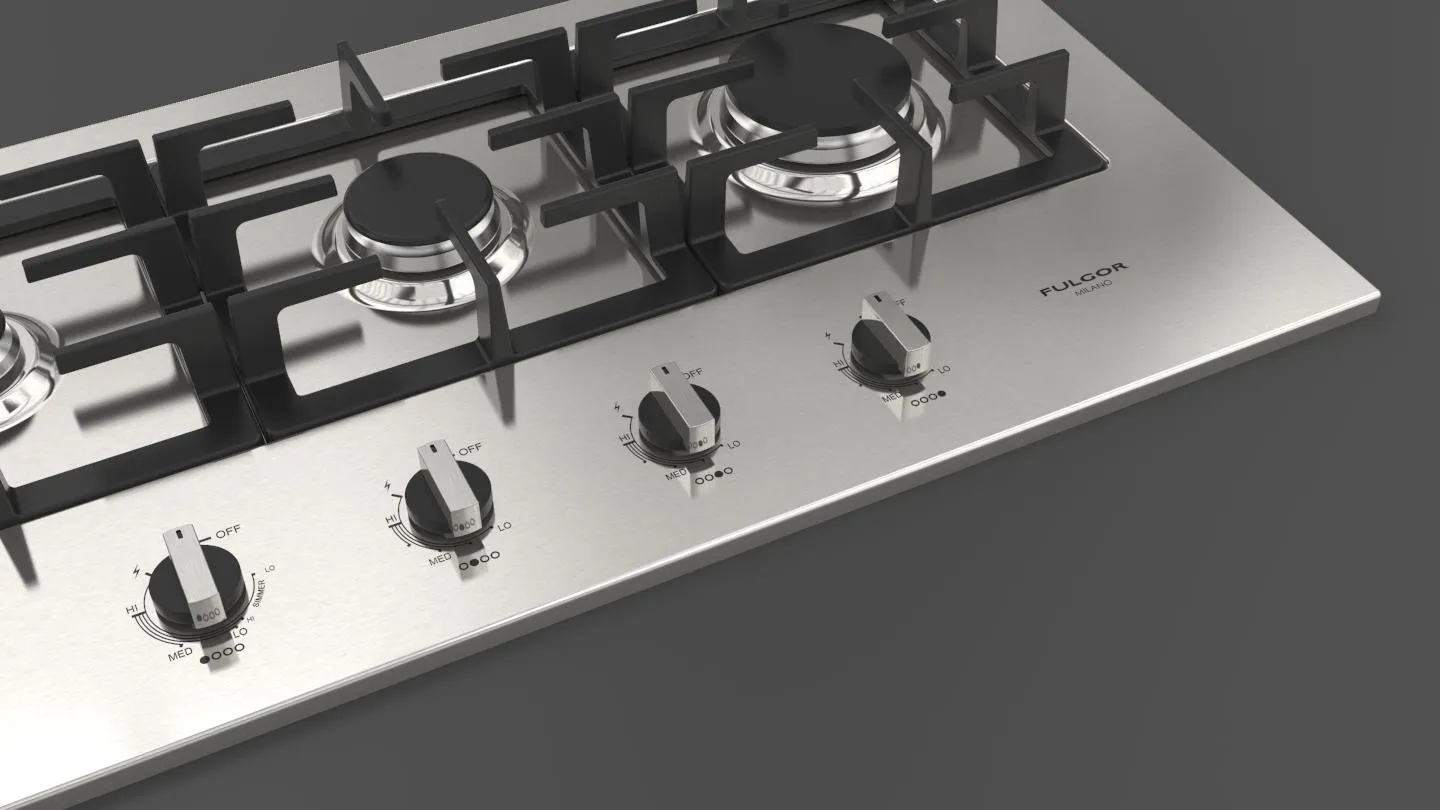 Fulgor Milano 400 Series 42" Gas Cooktop - Stainless - F4GK42S1