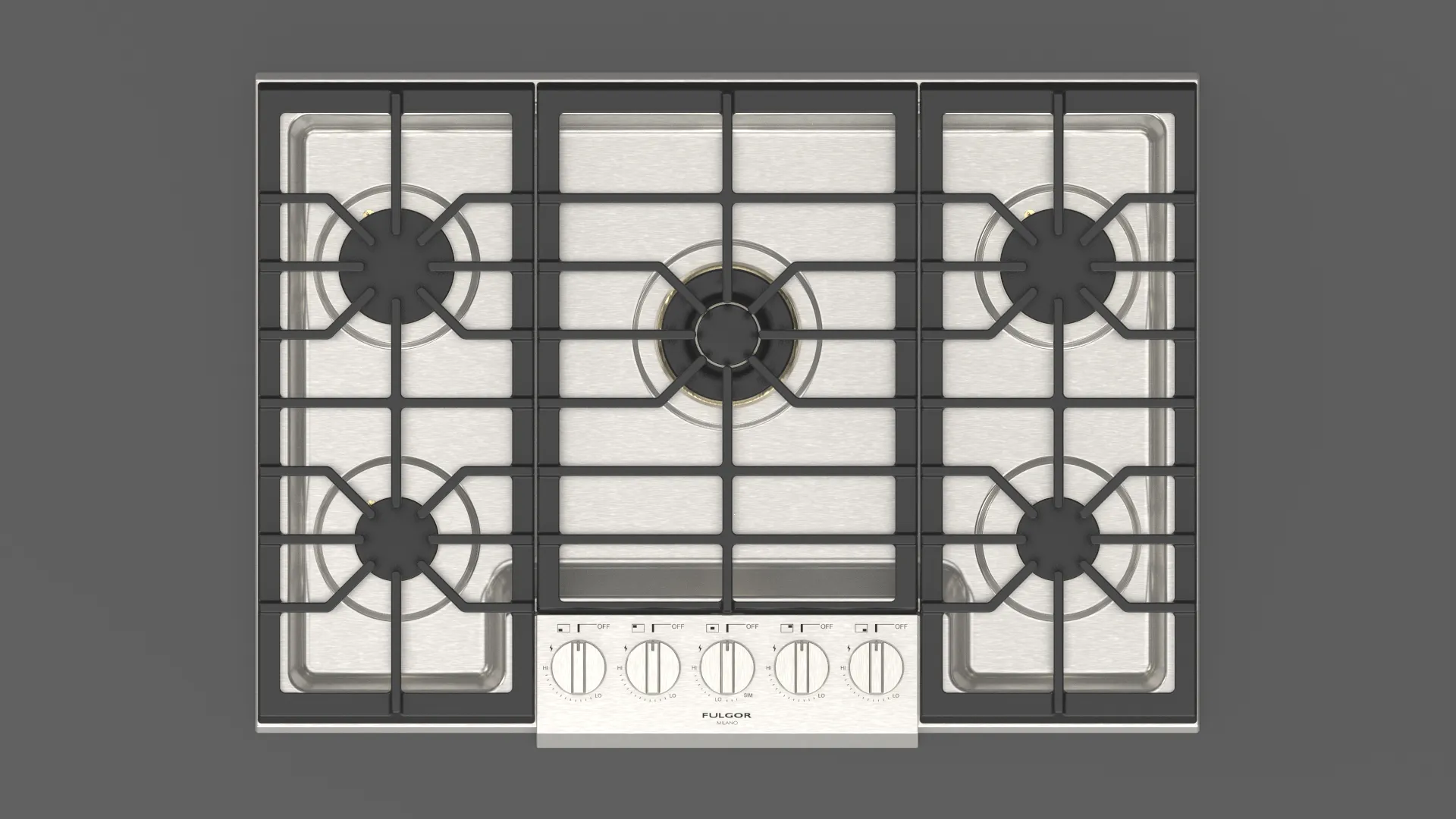 Fulgor Milano 600 Series 30" Pro Gas Cooktop - Stainless - F6PGK305S1