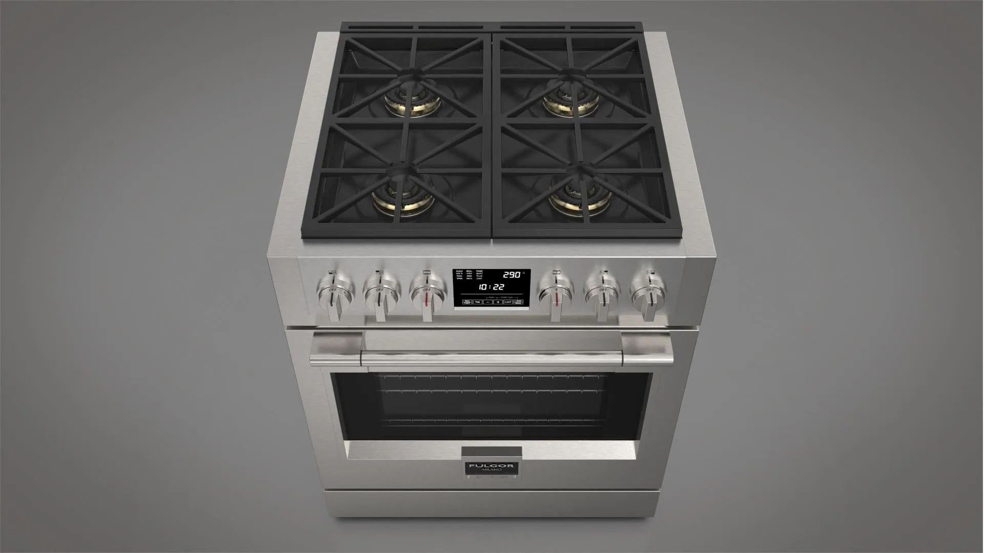 Fulgor Milano 600 Series Sofia 30" Professional Dual Fuel Range - Stainless - F6PDF304S1