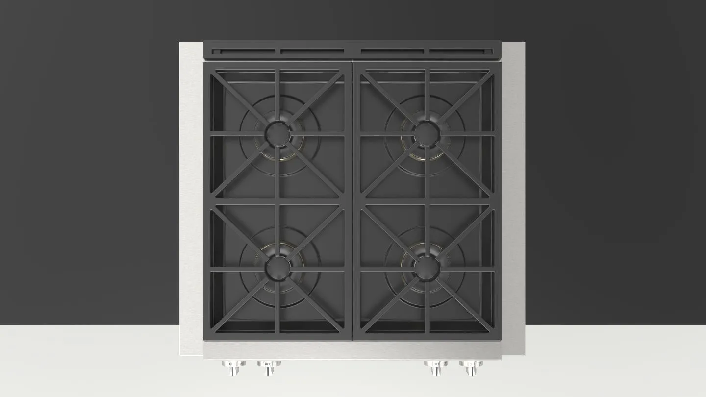 Fulgor Milano 600 Series Sofia  30" Professional Gas Rangetop - Stainless - F6GRT304S1