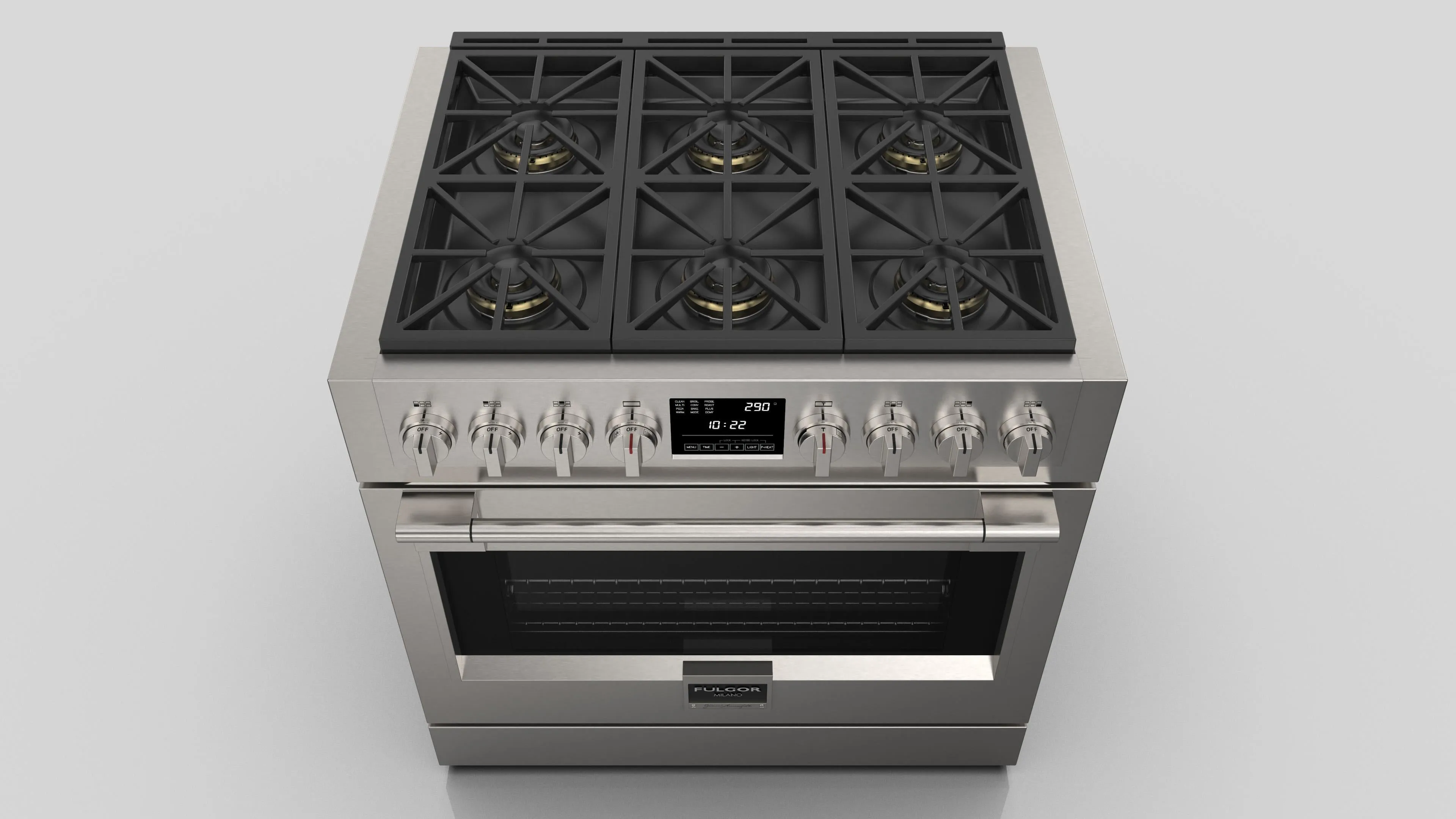 Fulgor Milano 600 Series Sofia 36" Professional Dual Fuel Range - Stainless - F6PDF366S1