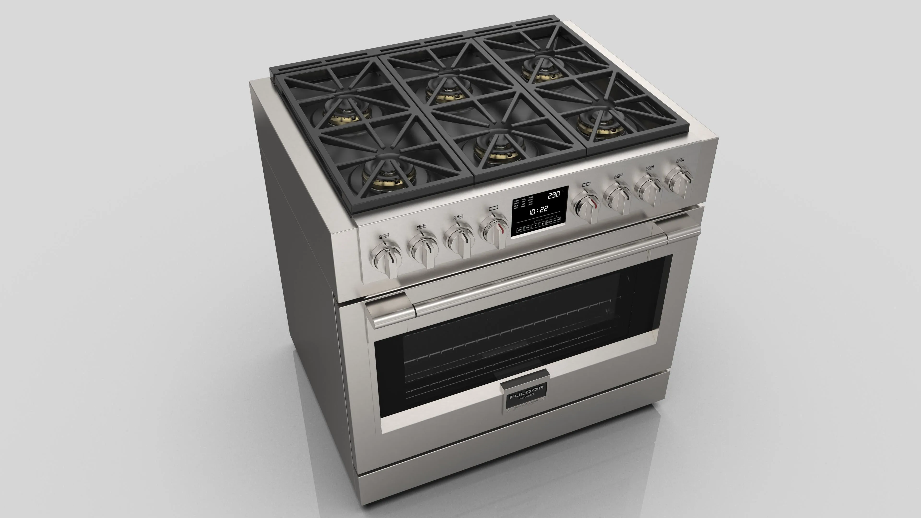 Fulgor Milano 600 Series Sofia 36" Professional Dual Fuel Range - Stainless - F6PDF366S1