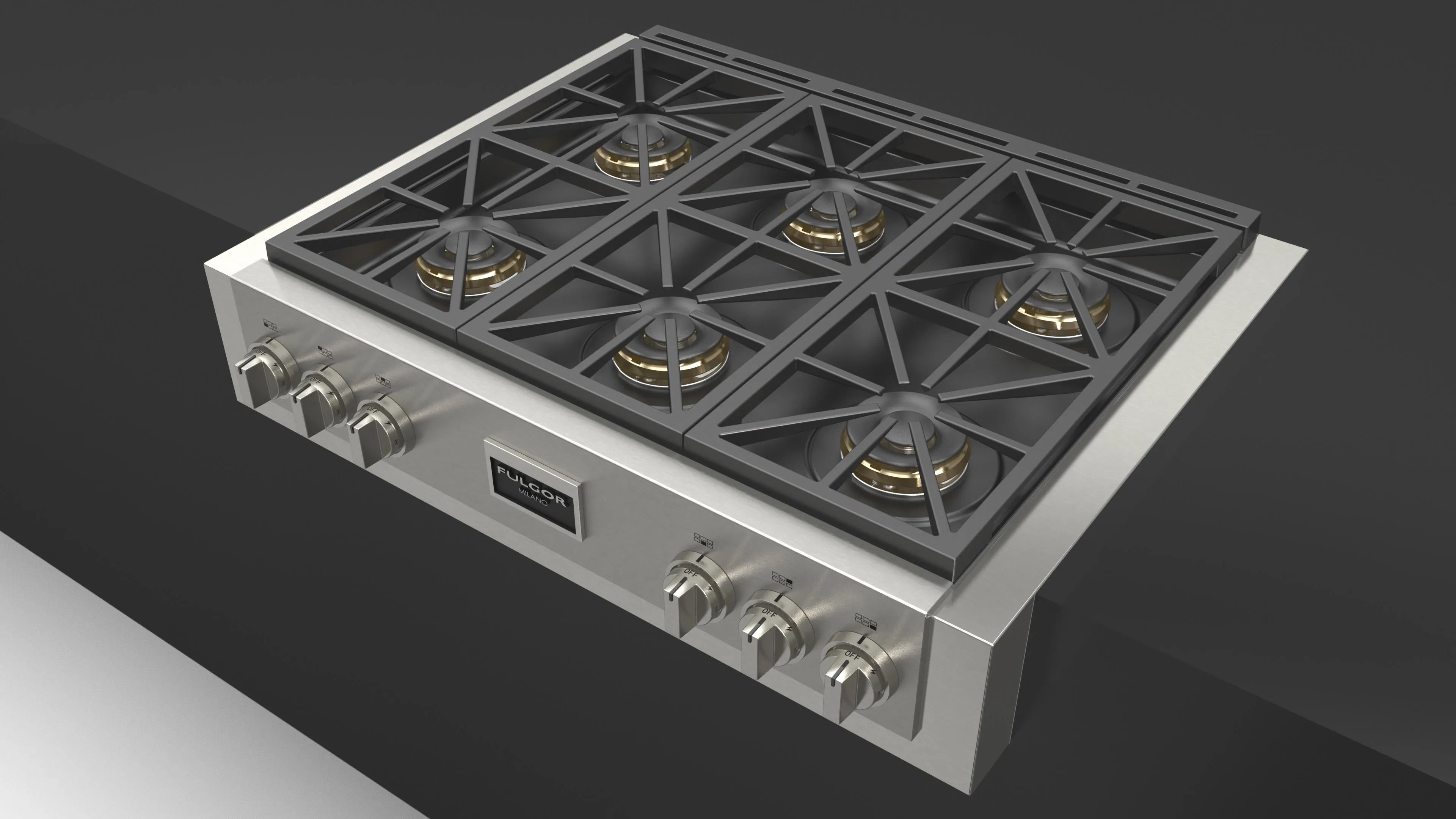 Fulgor Milano 600 Series Sofia  36" Professional Gas Rangetop - Stainless - F6GRT366S1